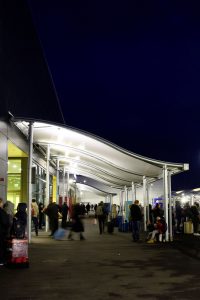 London Luton Airport entrance canopies